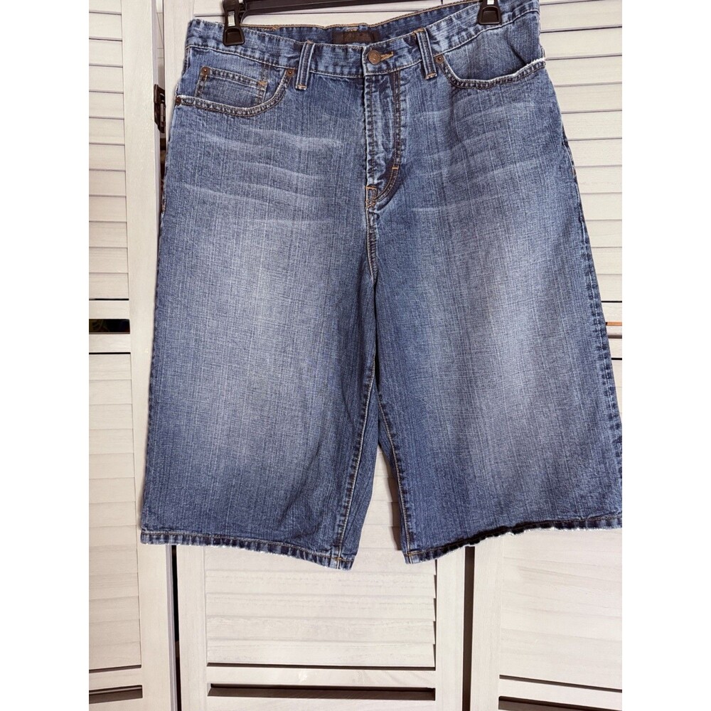 Sean John Mens Baggy Denim Shorts Size 34 Blue Y2K Hip Hop Streetwear Shorts